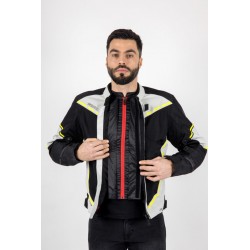 KURTKA TEKSTYLNA OZONE JET II ICE/BLACK/FLUO YELLOW 