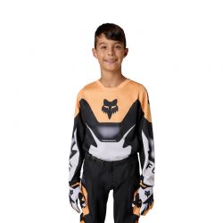 BLUZA MOTOCYKLOWA JUNIOR FOX 180 NOBLE BLACK WHITE  ENDURO CROSS