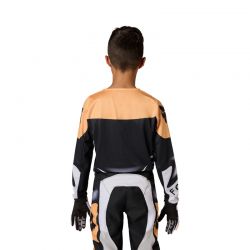 BLUZA MOTOCYKLOWA JUNIOR FOX 180 NOBLE BLACK WHITE  ENDURO CROSS