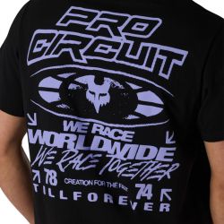 T-SHIRT FOX PRO CIRCUIT OVERSIZED BLACK  ENDURO CROSS