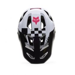 KASK ROWEROWY JUNIOR FOX RAMPAGE DIGI IMG BLACK WHITE  ENDURO CROSS