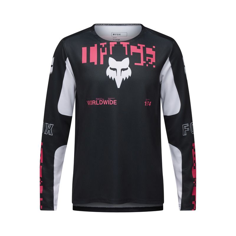 KOSZULKA ROWEROWA Z DŁUGIM RĘKAWEM JUNIOR FOX RANGER DIGI IMAGE BLACK  ENDURO CROSS