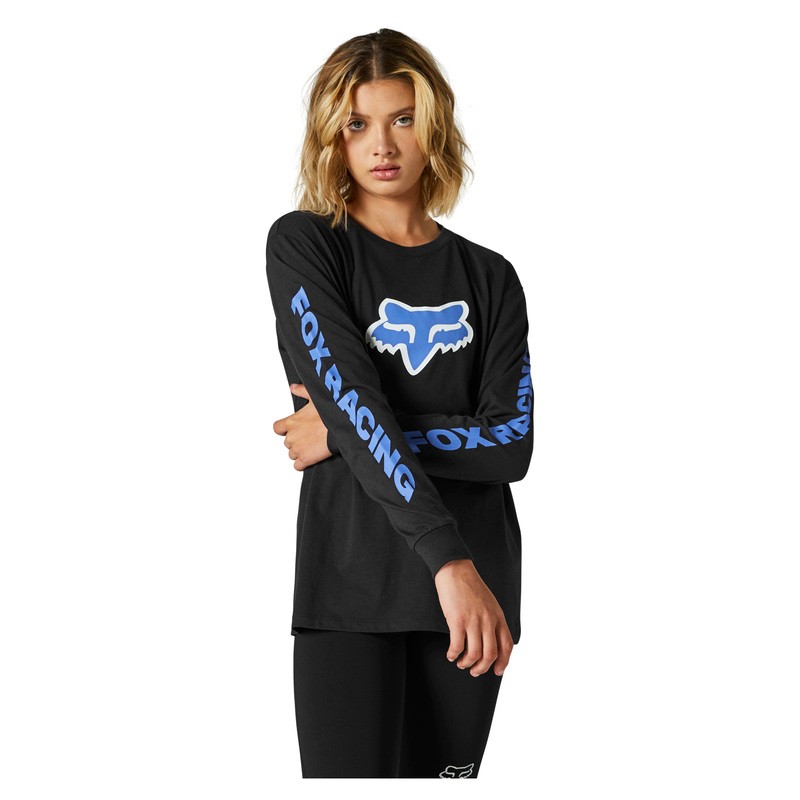 KOSZULKA Z DŁUGIM RĘKAWEM FOX LADY KARRERA BLACK  ENDURO CROSS