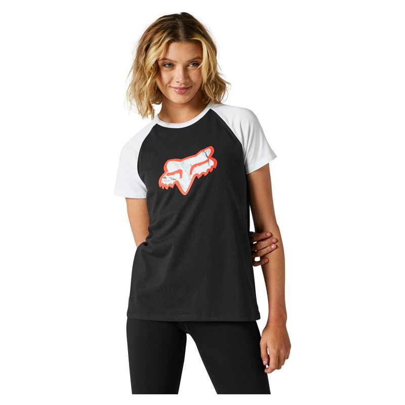 T-SHIRT FOX LADY KARRERA RAGLAN BLACK  ENDURO CROSS