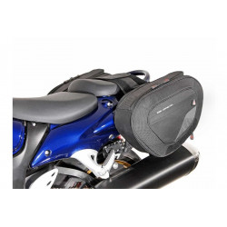 ZESTAW SAKW BOCZNYCH BLAZE H I STELAŻY SW-MOTECH SUZUKI GSX1300R HAYABUSA (08-) BLACK/GREY 2X14-21L