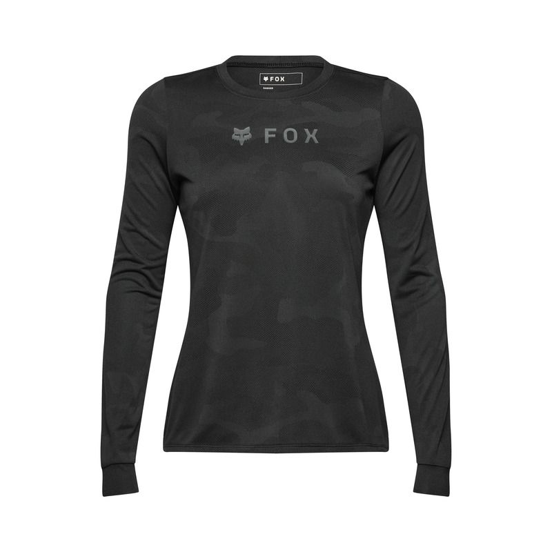 KOSZULKA ROWEROWA Z DŁUGIM RĘKAWEM DAMSKA FOX RANGER TRU DRI BLACK  ENDURO CROSS