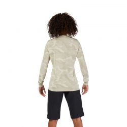 KOSZULKA ROWEROWA Z DŁUGIM RĘKAWEM DAMSKA FOX RANGER TRU DRI CREAM  ENDURO CROSS