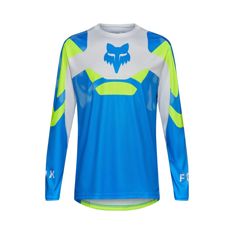 KOSZULKA ROWEROWA Z DŁUGIM RĘKAWEM FOX RANGER TACTILE BLUE JEWEL  ENDURO CROSS