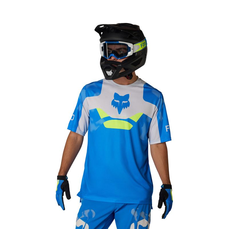 KOSZULKA ROWEROWA FOX RANGER TACTILE BLUE JEWEL  ENDURO CROSS
