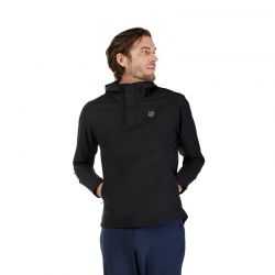 BLUZA ROWEROWA Z KAPTUREM FOX RANGER WIND PULLOVER BLACK  ENDURO CROSS