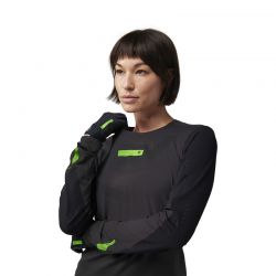 KOSZULKA ROWEROWA Z DŁUGIM RĘKAWEM DAMSKA FOX RAWTEC BLACK  ENDURO CROSS