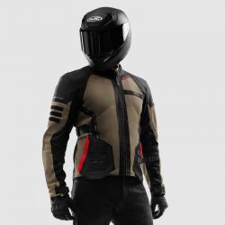 KURTKA MOTOCYKLOWA TEKSTYLNA REBELHORN SCANDAL 3 DESERT BLACK RED 