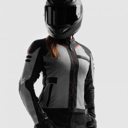 KURTKA MOTOCYKLOWA TEKSTYLNA DAMSKA REBELHORN SCANDAL 3 BLACK GREY RED 