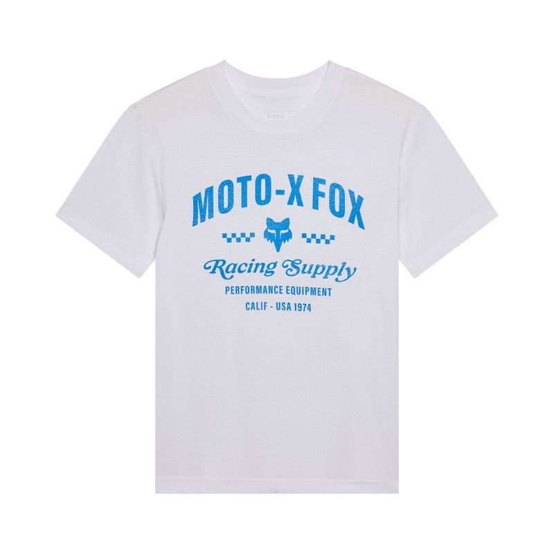 T-SHIRT DAMSKI FOX SUPPLY WHITE  ENDURO CROSS