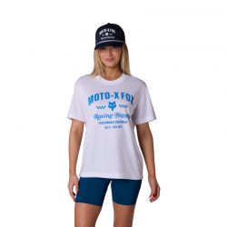 T-SHIRT DAMSKI FOX SUPPLY WHITE  ENDURO CROSS