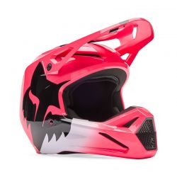 KASK MOTOCYKLOWY JUNIOR FOX V1 SHIELD PINK  ENDURO CROSS