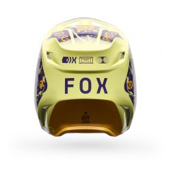 KASK MOTOCYKLOWY FOX V1 IMAGE PRINT PURPLE YELLOW  ENDURO CROSS