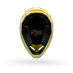 KASK MOTOCYKLOWY FOX V1 IMAGE PRINT PURPLE YELLOW  ENDURO CROSS