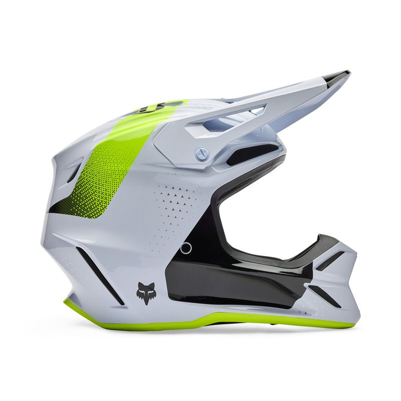 KASK MOTOCYKLOWY FOX V3 TINE WHITE  ENDURO CROSS