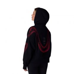 BLUZA Z KAPTUREM DAMSKA FOX VISION OVERSIZED FLEECE PO BLACK  ENDURO CROSS