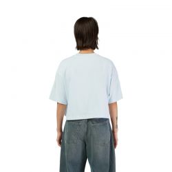 T-SHIRT DAMSKI FOX WORDMARK OS CROP PALE BLUE  ENDURO CROSS