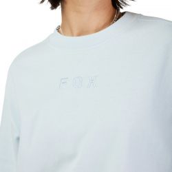 T-SHIRT DAMSKI FOX WORDMARK OS PALE BLUE  ENDURO CROSS