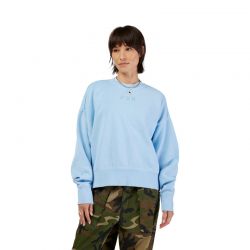 BLUZA DAMSKA FOX WORDMARK OVERSIZED FLEECE CREW CASHMERE BLUE  ENDURO CROSS