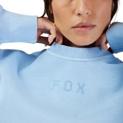 BLUZA DAMSKA FOX WORDMARK OVERSIZED FLEECE CREW CASHMERE BLUE  ENDURO CROSS