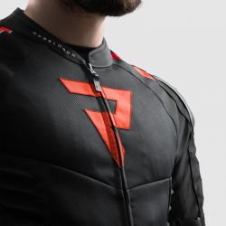 KURTKA MOTOCYKLOWA TEKSTYLNA REBELHORN VANDAL 2 AIR BLACK RED 