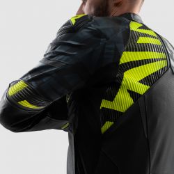 KURTKA MOTOCYKLOWA SKÓRZANA REBELHORN VANDAL 2 BLACK GREY FLUO YELLOW 