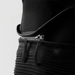 KURTKA MOTOCYKLOWA SKÓRZANA REBELHORN VANDAL 2 CRUZE BLACK DARK GREY RED 