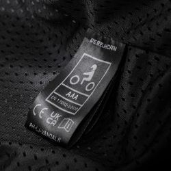 KURTKA MOTOCYKLOWA SKÓRZANA REBELHORN VANDAL 2 CRUZE BLACK DARK GREY RED 