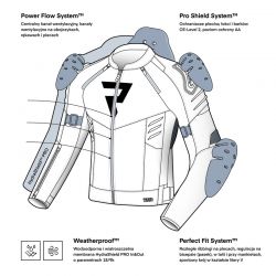 KURTKA MOTOCYKLOWA TEKSTYLNA REBELHORN VANDAL 2 BLACK 