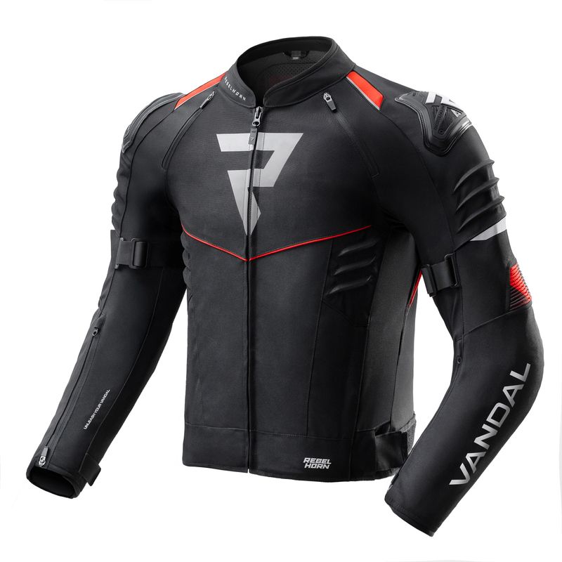 KURTKA MOTOCYKLOWA TEKSTYLNA REBELHORN VANDAL 2 BLACK RED 