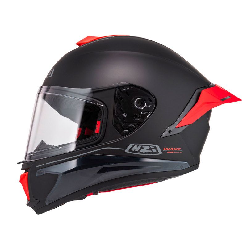 KASK MOTOCYKLOWY NZI WAKE STREAM BOOSTER SOLID NOUVEAU BLACK RED MATT 