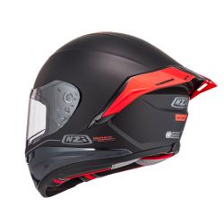 KASK MOTOCYKLOWY NZI WAKE STREAM BOOSTER SOLID NOUVEAU BLACK RED MATT 
