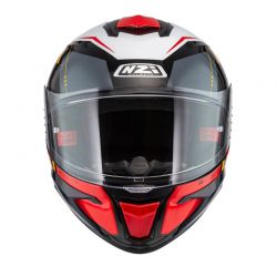 KASK MOTOCYKLOWY NZI WAKE STREAM BOOSTER STRIPES BLACK WHITE RED 
