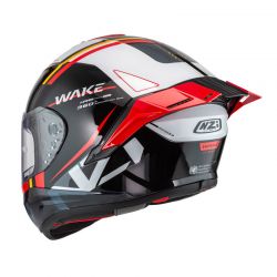 KASK MOTOCYKLOWY NZI WAKE STREAM BOOSTER STRIPES BLACK WHITE RED 