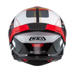 KASK MOTOCYKLOWY NZI WAKE STREAM BOOSTER STRIPES BLACK WHITE RED 