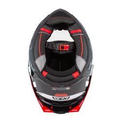 KASK MOTOCYKLOWY NZI WAKE STREAM BOOSTER STRIPES BLACK WHITE RED 