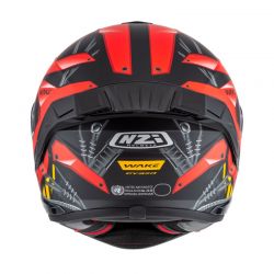 KASK MOTOCYKLOWY NZI WAKE STREAM BOOSTER CYBER BLACK RED MATT 