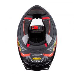 KASK MOTOCYKLOWY NZI WAKE STREAM BOOSTER CYBER BLACK RED MATT 