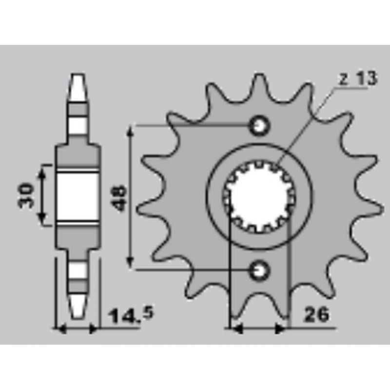 JR WYPRZEDAŻ ZĘBATKA PRZEDNIA 2047 15 (133215JT) HONDA CB 750F SEVEN