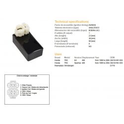 DZE MODUŁ ZAPŁONU CDI HONDA TRX 400EX '99-'04 TRX 400 SPORTRAX '99-'04 STANDARD OEM-30410-HN1-003