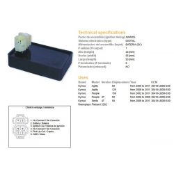 DZE MODUŁ ZAPŁONU CDI KYMCO...