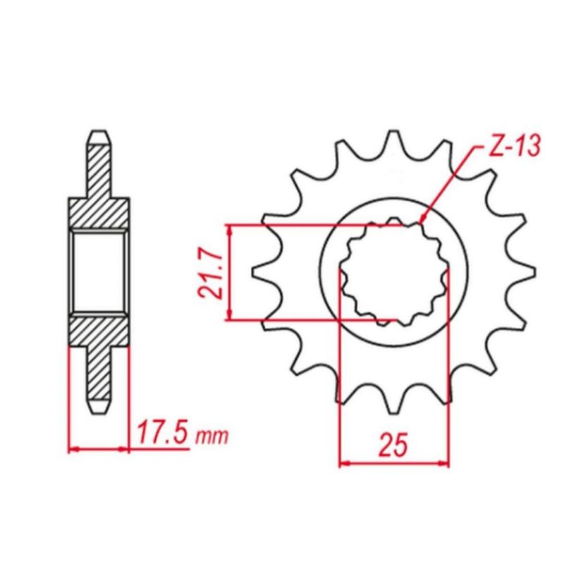 GROSSKOPF WYPRZEDAŻ ZĘBATKA PRZEDNIA 2041 15 HONDA CB 500 '93-'02, CBF500 '04-'10, CB 400 '04-'16, CBR 400 JTF297.15