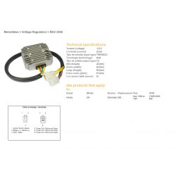 DZE REGULATOR NAPIĘCIA HONDA NX 650 DOMINATOR '88-'91 SH532B 31600-MN9-000