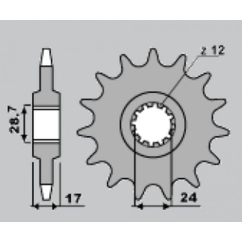 JR WYPRZEDAŻ ZĘBATKA PRZEDNIA 2073 14 HONDA CBF 600 '04-'07, CBR 600F '97-'98, HORNET 600 137114JT