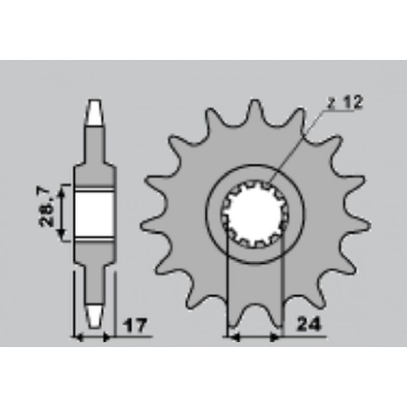 CHT WYPRZEDAŻ ZĘBATKA PRZEDNIA 2073 15 HONDA CB 600 HORNET '98-'06, CBF 600 '04-'07 JTF1371.15