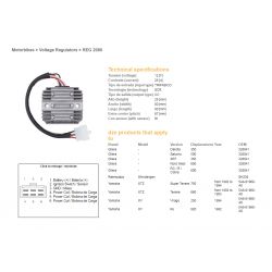 DZE REGULATOR NAPIĘCIA YAMAHA XTZ 660 '92-'93, XTZ 750 '92-'94, XV 250 VIRAGO '94 GILERA DAKOTA/SATURNO/XRT/NORD WEST/ RC/R/COBR